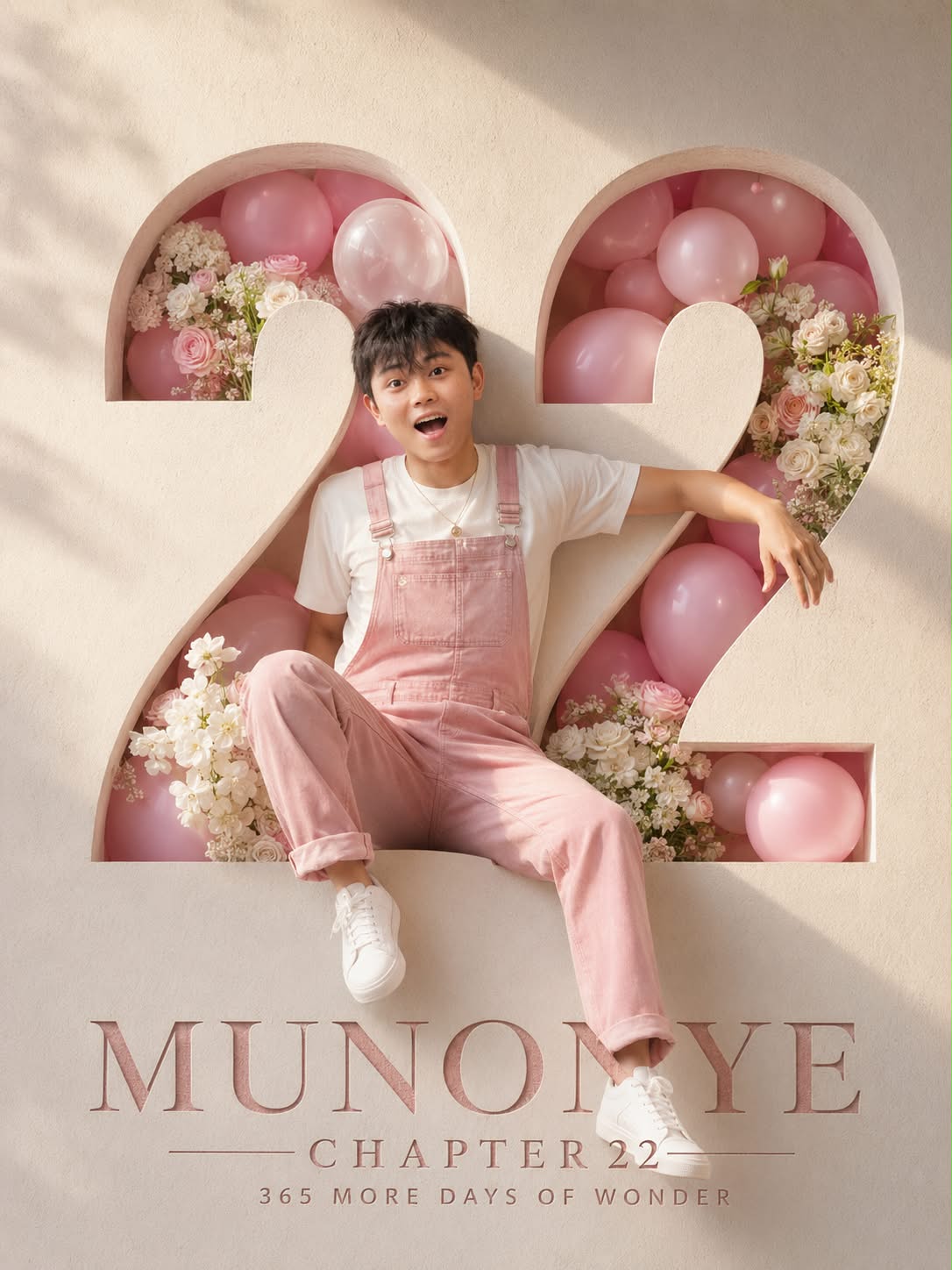 Luxury 22nd Birthday Poster with a 3D Portrait output 5