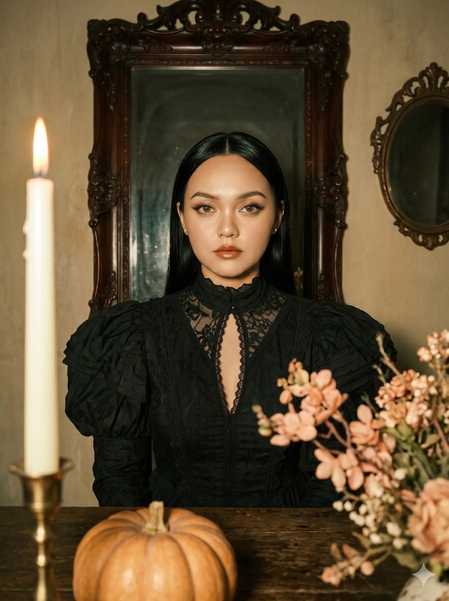 Vintage Gothic Halloween Portrait