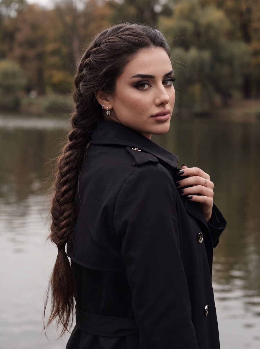 Quiet Luxury Autumn Portrait with a Fishtail Braid