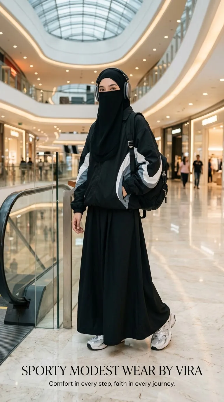 Full-Body Modest Techwear Fashion Editorial output 1