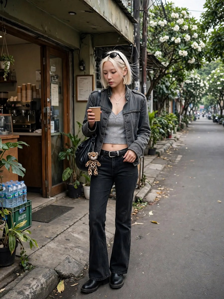 Jakarta Corner Coffee Stop Street-Fashion Photo
