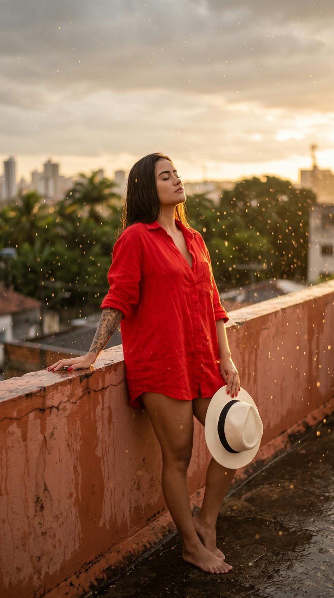 Golden Rain — Editorial Rooftop Sunset output 2