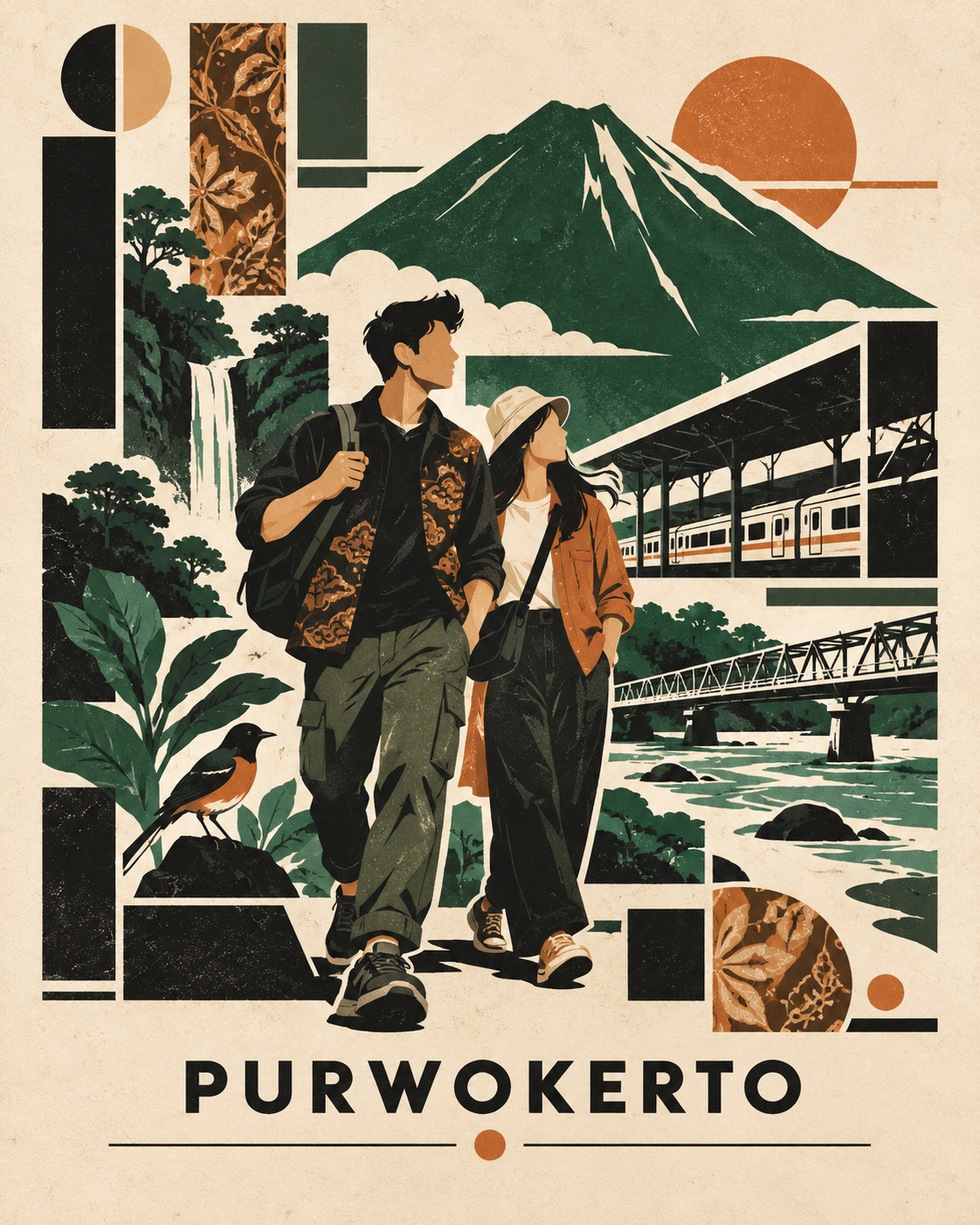 Modernist Editorial Travel Collage for Instagram