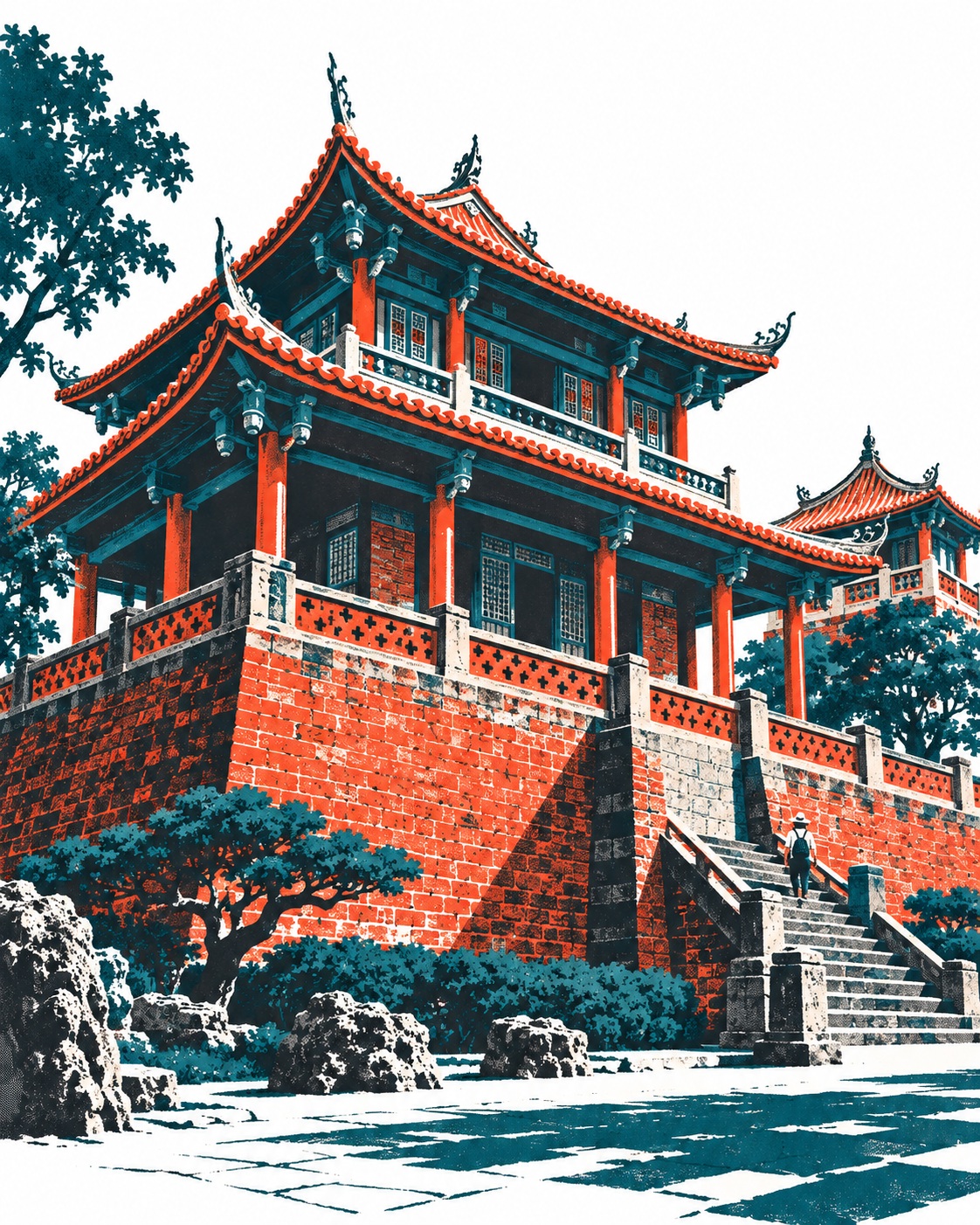 Three-Ink Architectural Silkscreen Print output 2