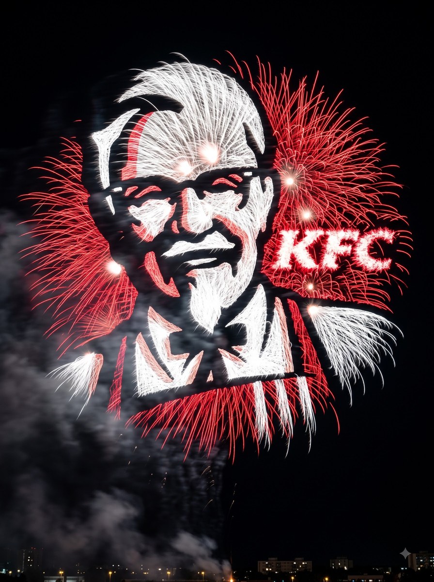 Brand Logo as a Photorealistic Firework Burst