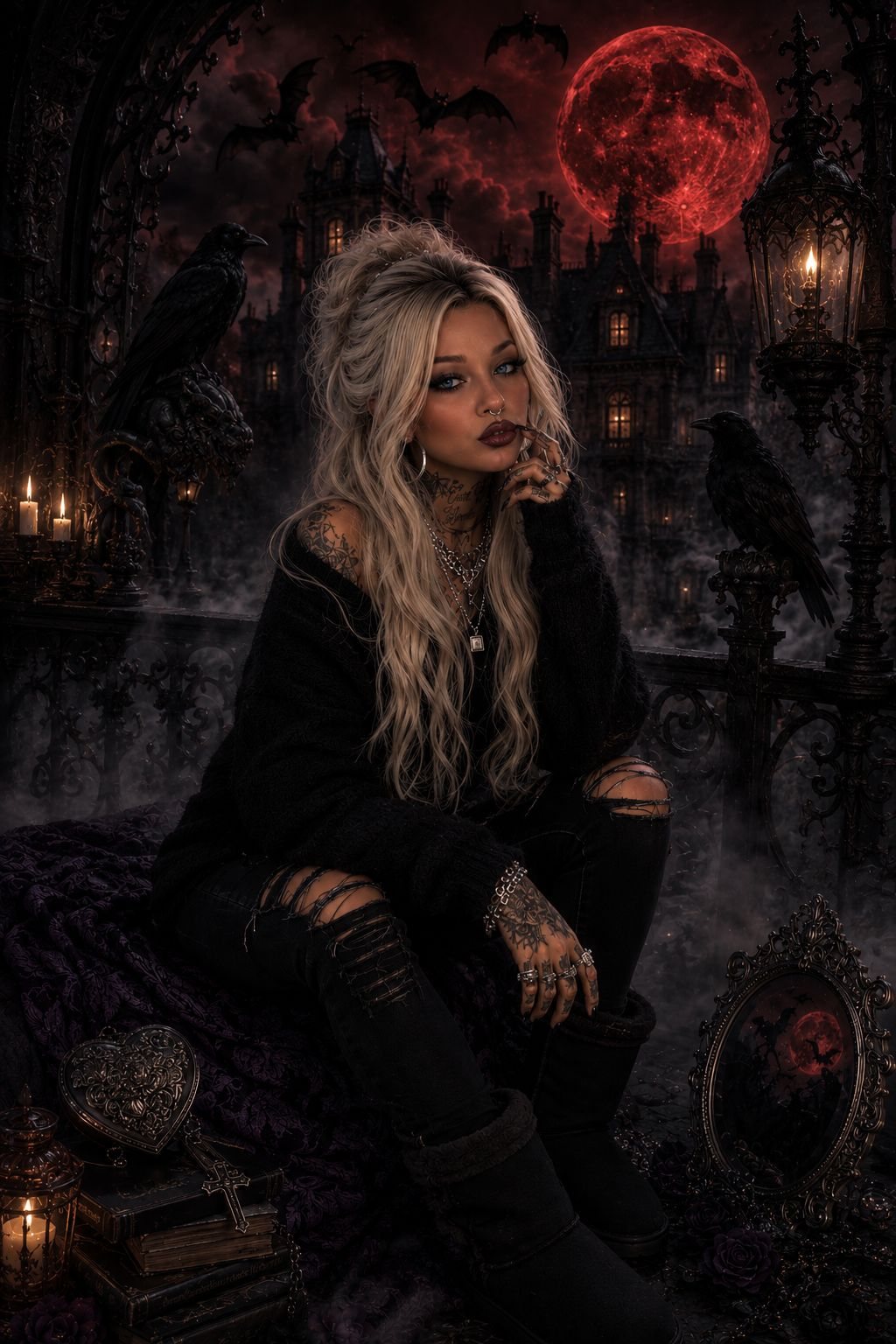 Victorian Y2K Spooky 3D Portrait output 1