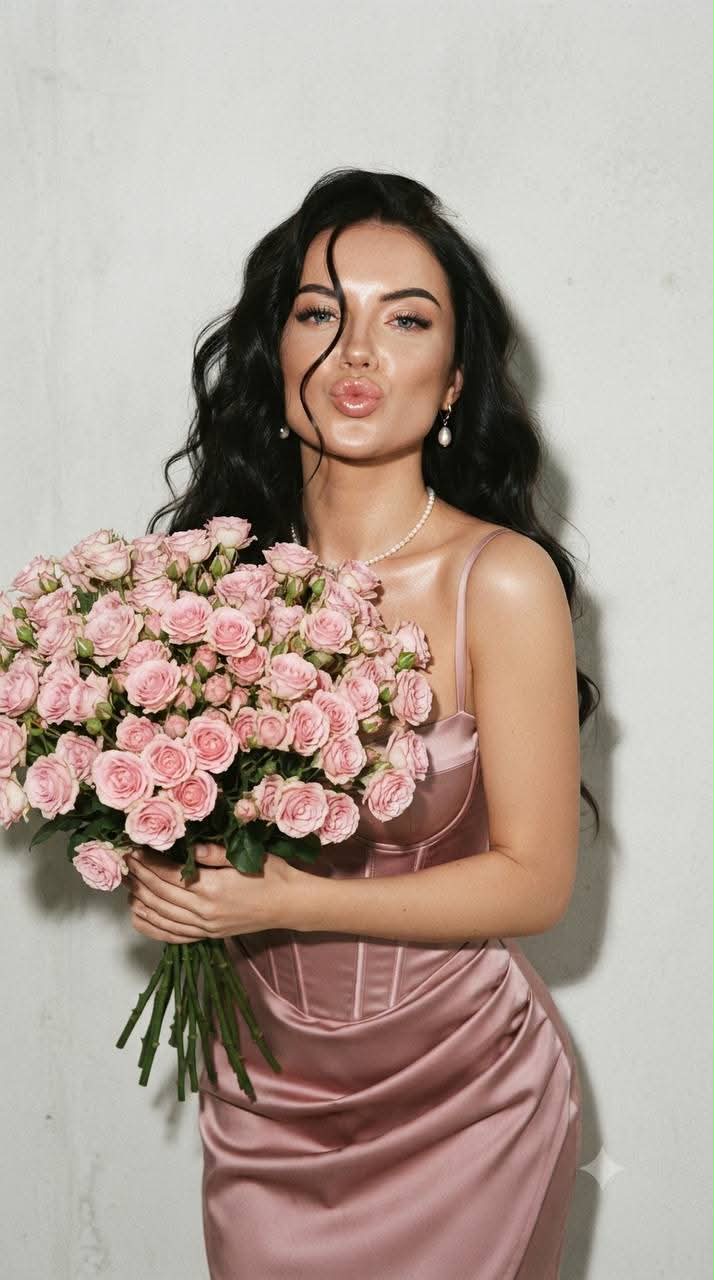 Blush Rose Editorial Portrait