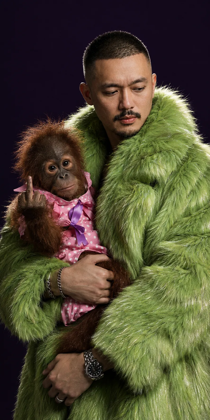 Green vs. Pink Studio Portrait output 1
