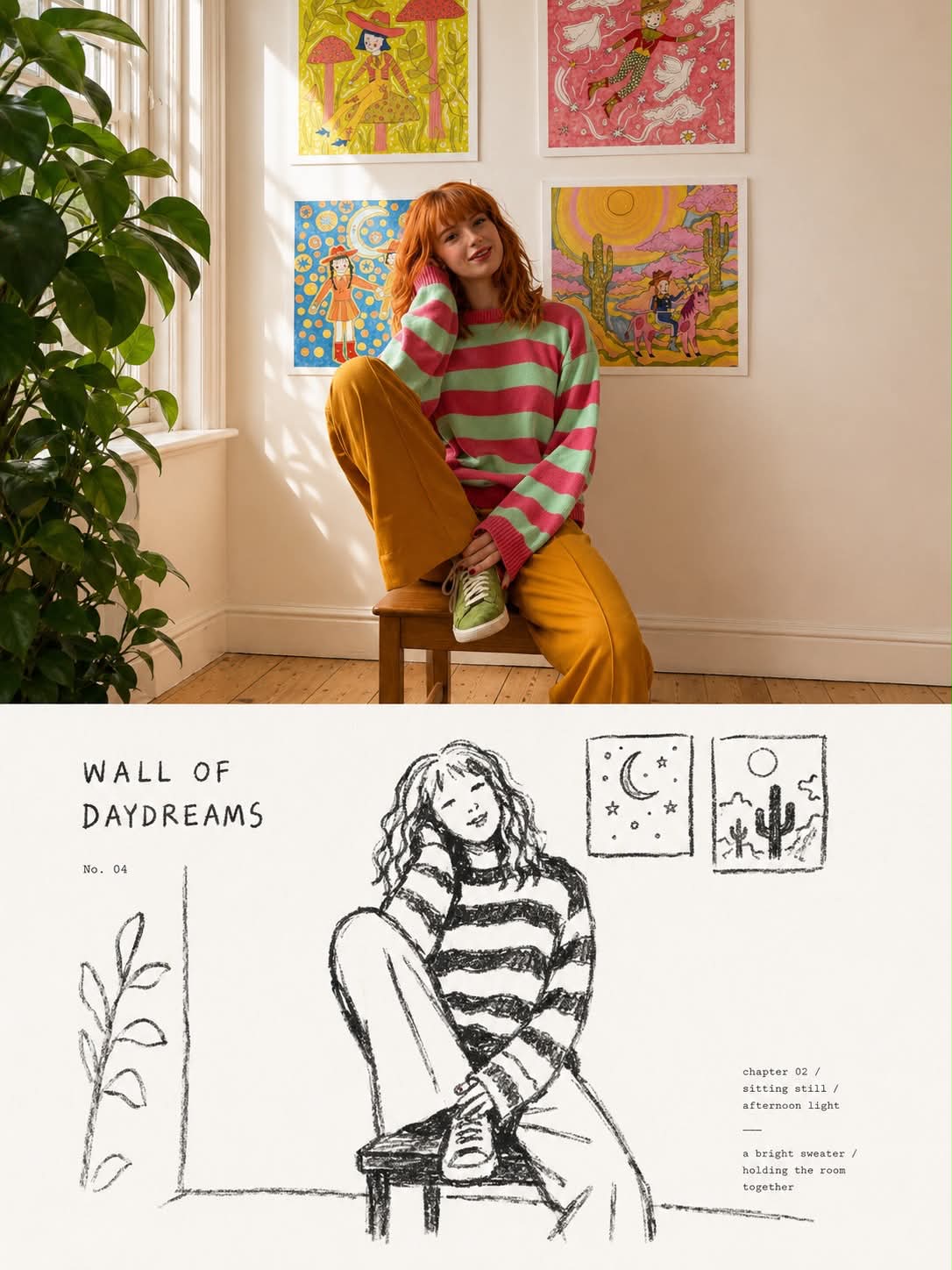 Split-Panel Photo and Rough-Wax Silhouette Poster output 3