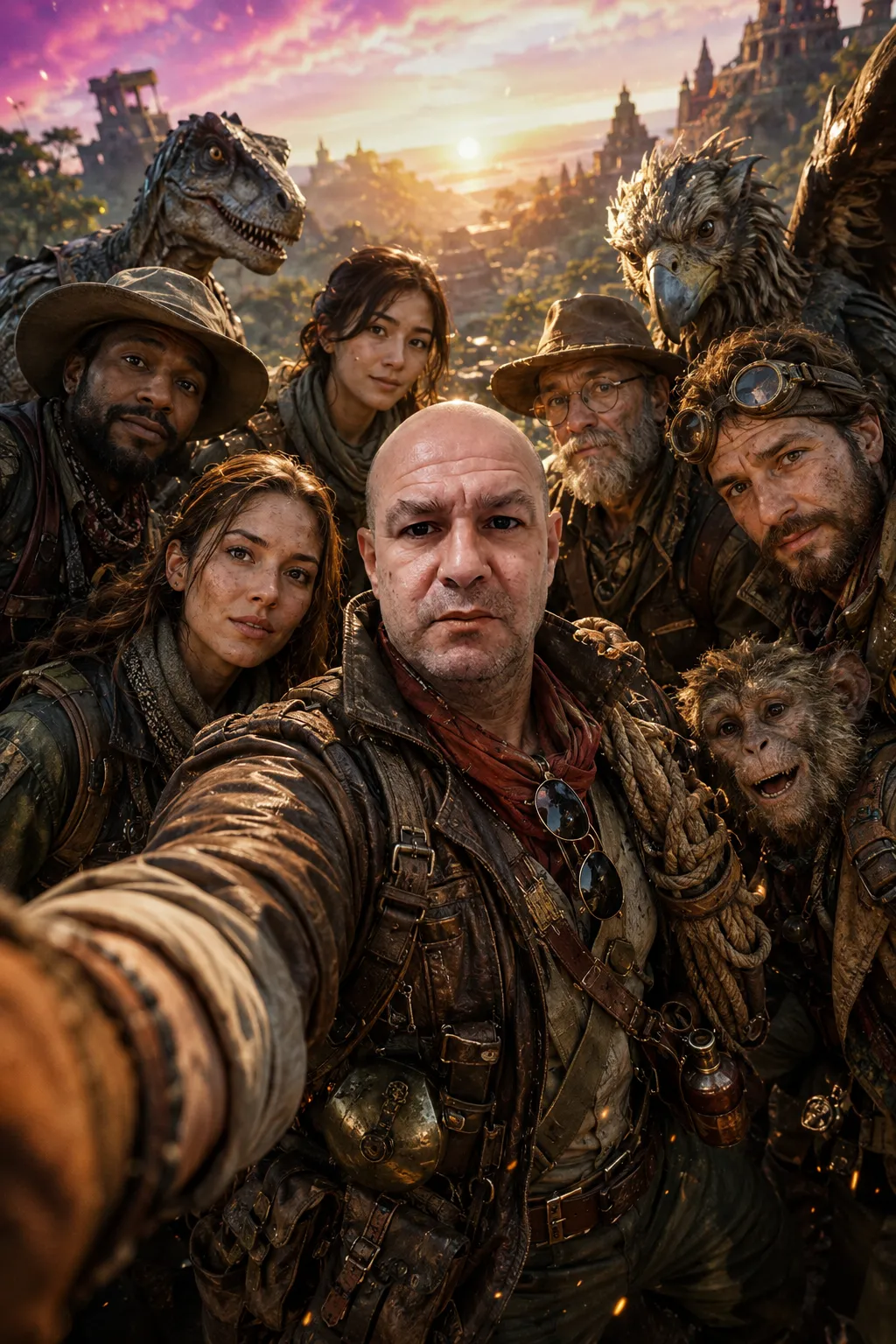 Epic Adventurer Team Selfie Poster output 1