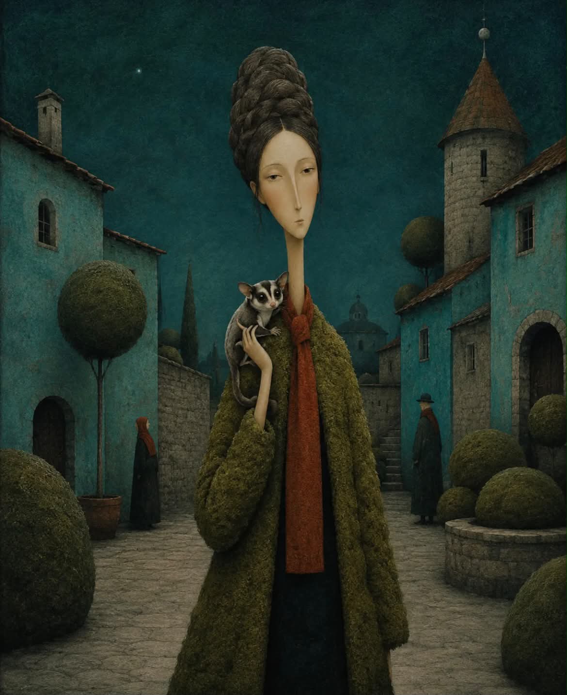 Surreal Topiary Storybook Illustration output 2