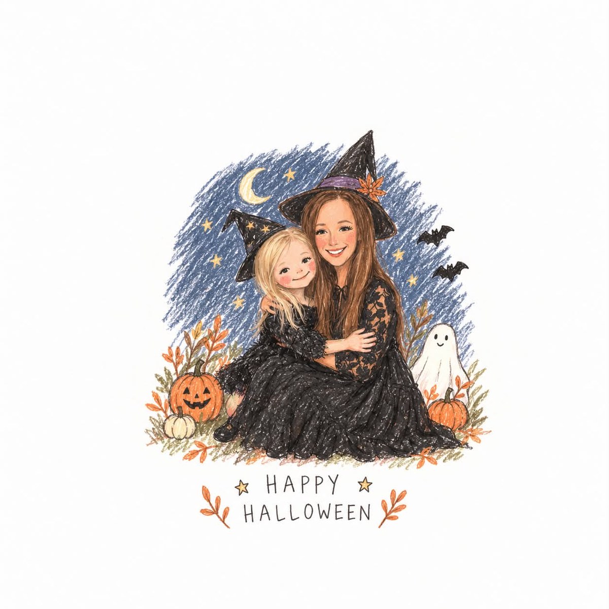 Handmade Halloween Photo Illustration on a White Page output 3