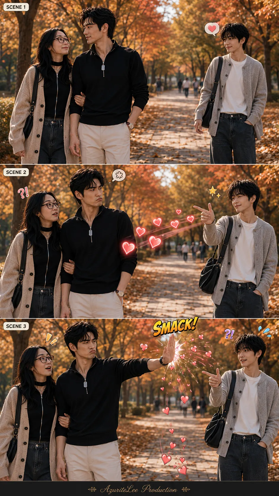 Love Bomb Intercepted! — Korean Autumn Romance Triptych output 2