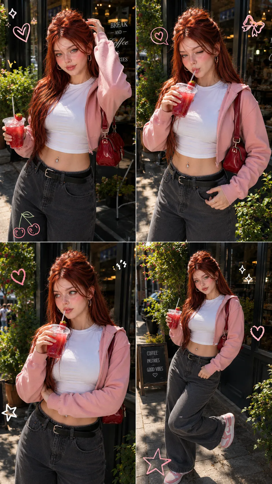 Photorealistic Gen Z Café Street-Style Portrait output 4