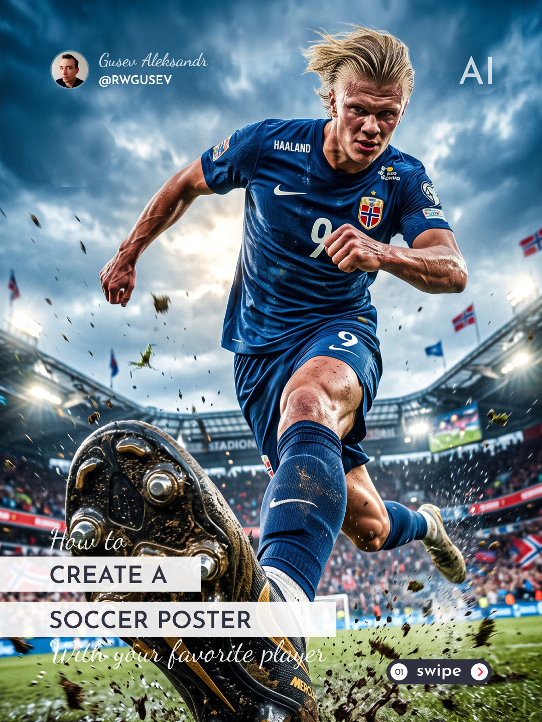 Low-Angle Soccer Poster output 1