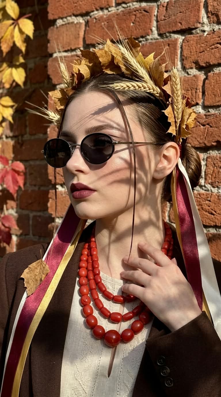 Photorealistic Ukrainian Autumn Portrait