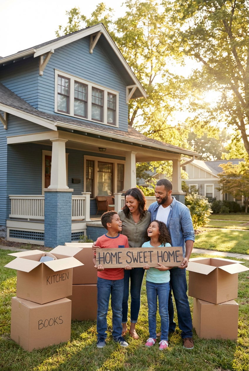 Happy Family New Home Photo