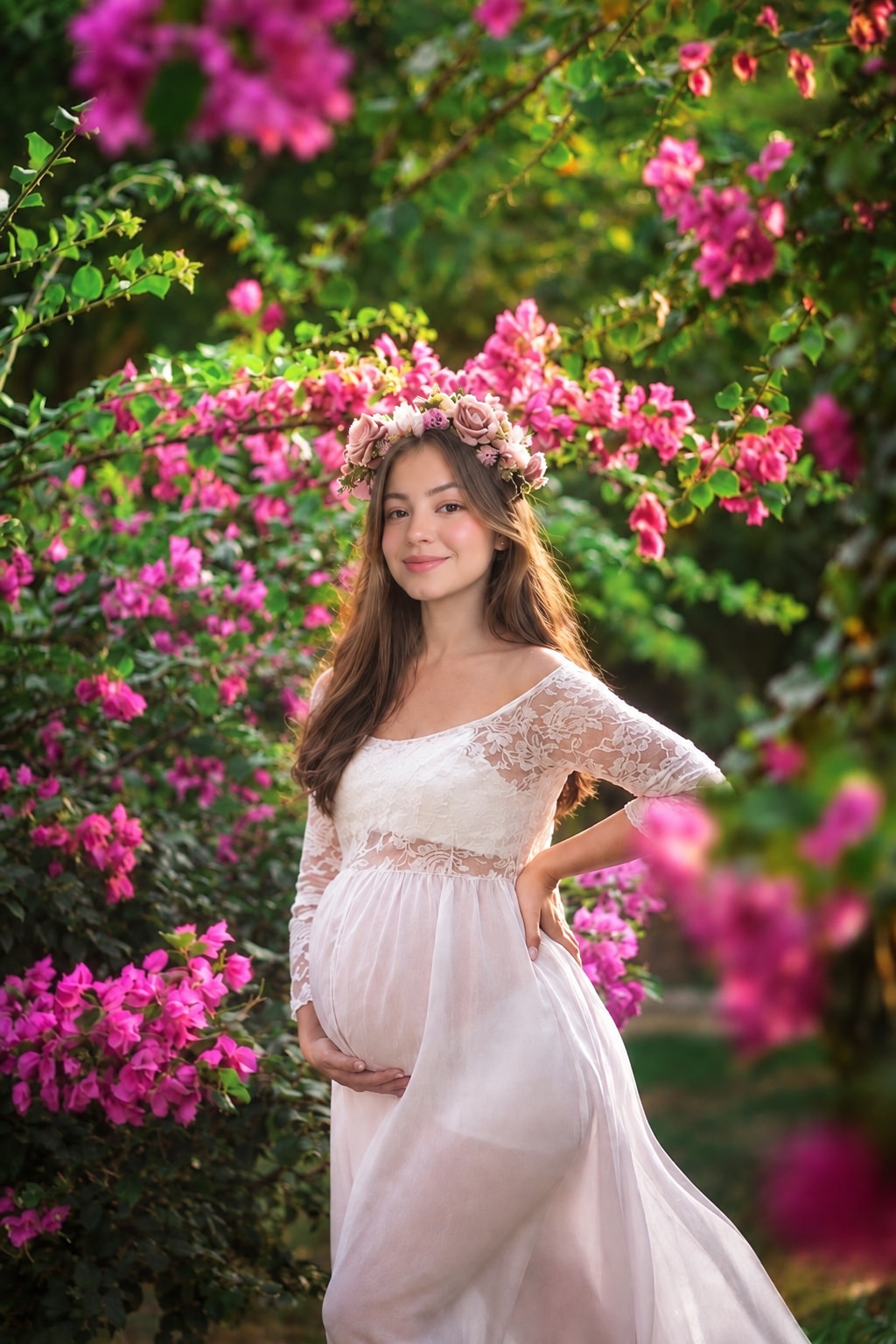 Ethereal Boho Maternity Portrait