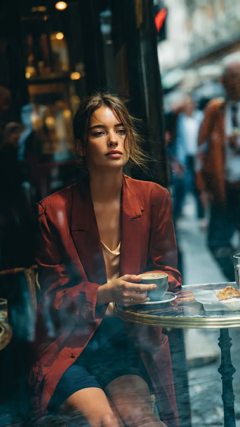 Cinematic Café Street Portrait output 4