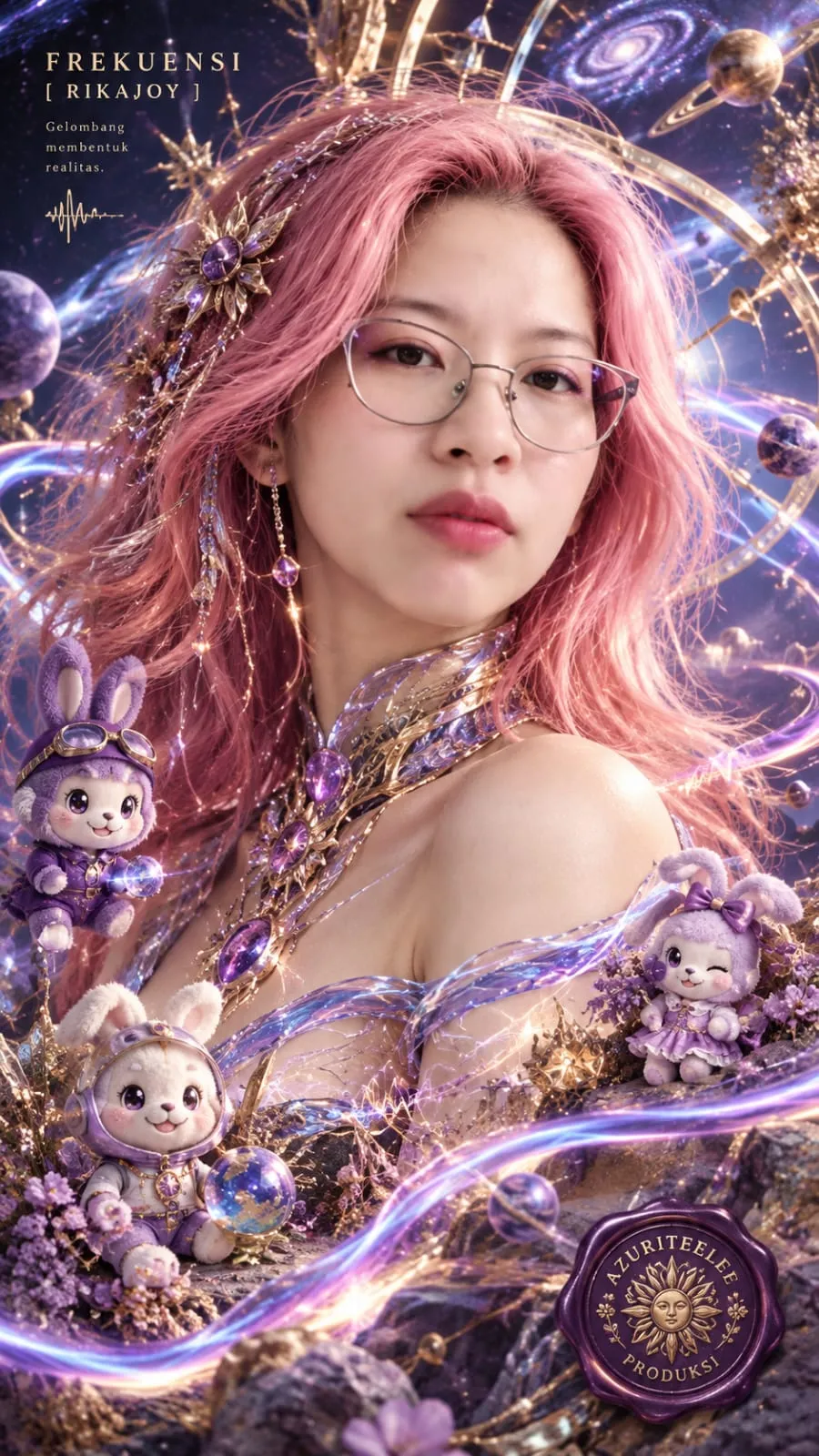 Electromagnetic Human-Universe Sculpture Portrait output 3