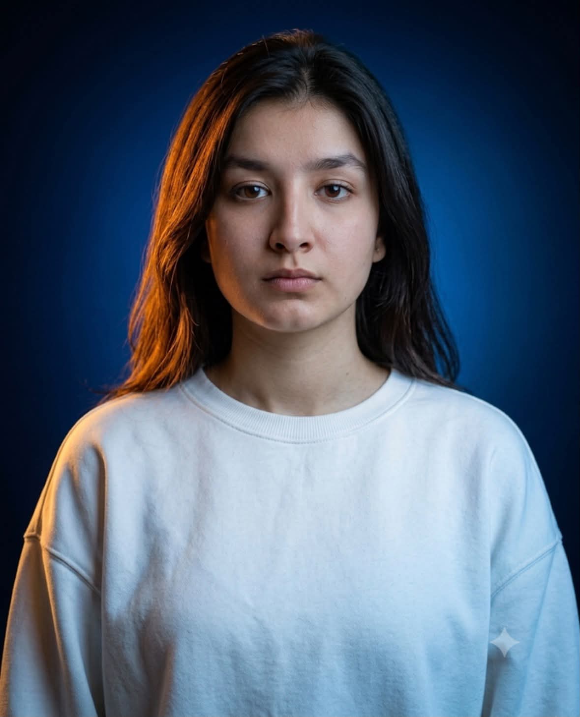 Cinematic Dual-Tone Studio Profile Portrait output 3