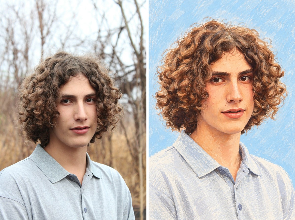 Hand-Painted Pastel Portrait Transformation output 3