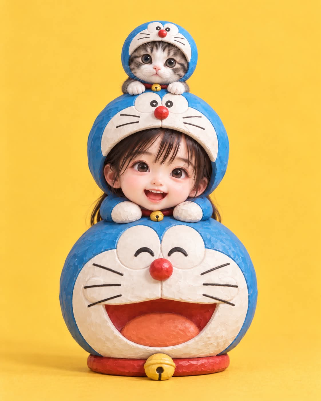 Handcrafted Doraemon Miniature Totem