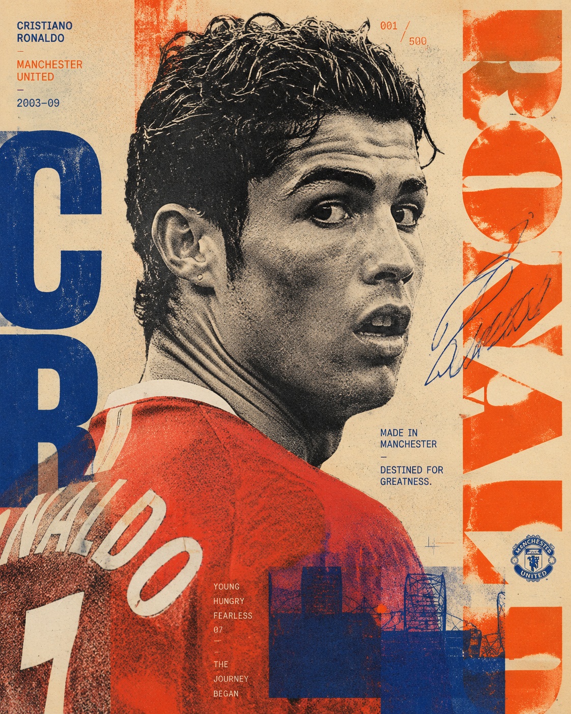 Collectible Risograph Football Poster output 1