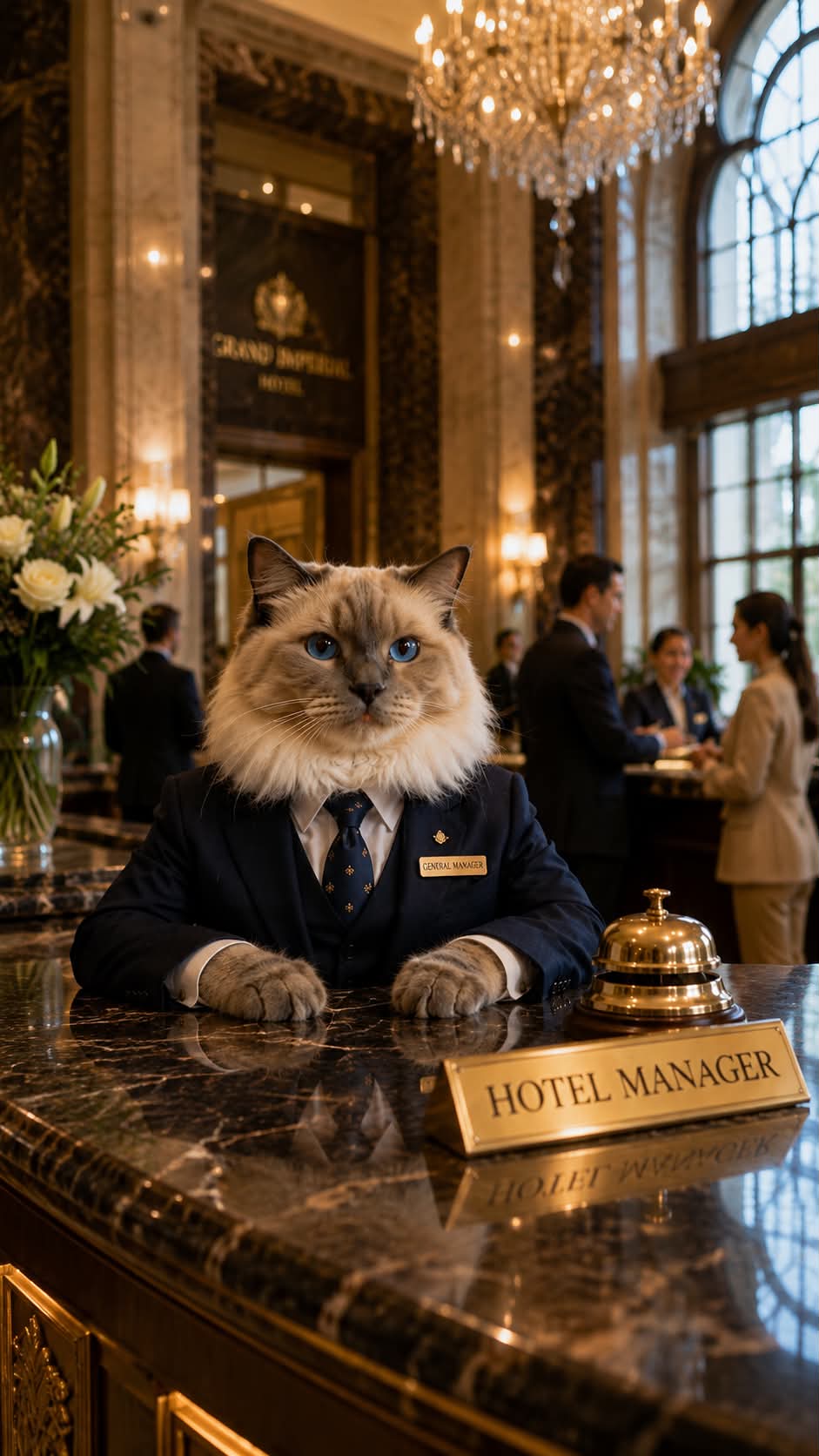 Luxury Hotel Manager Pet Portrait