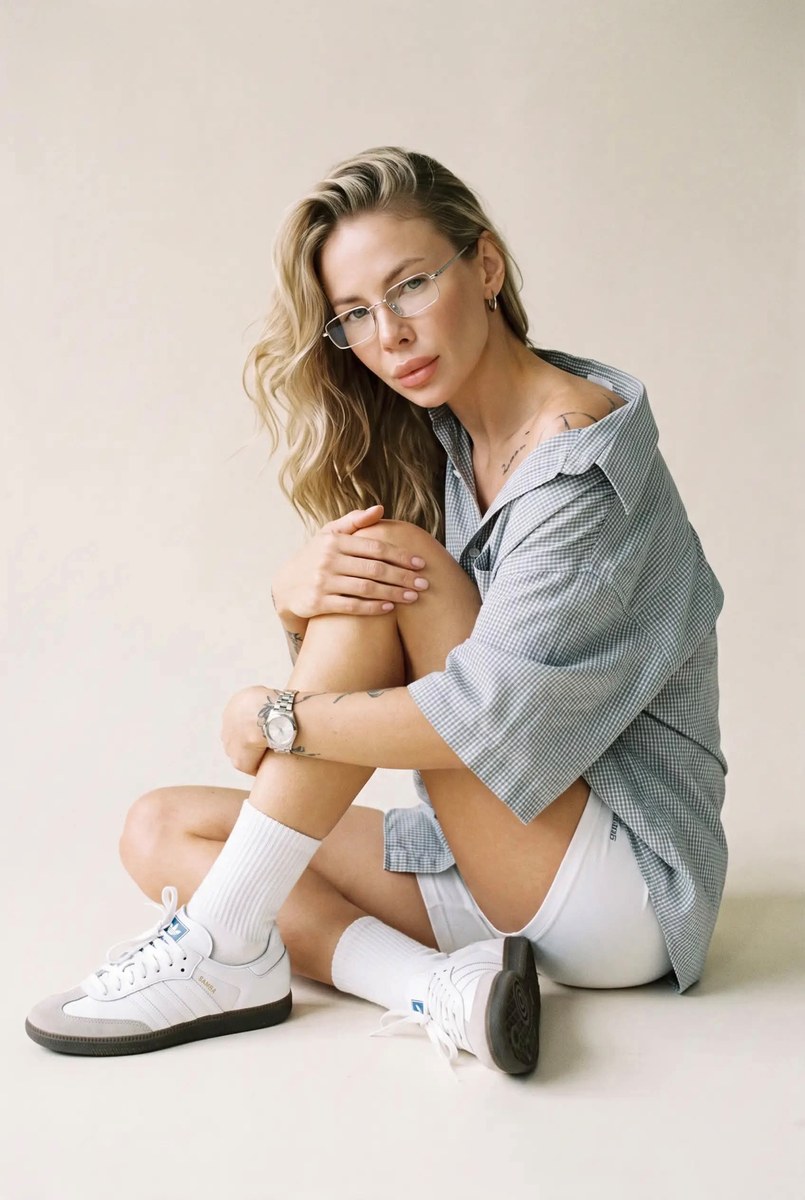 Analog-Film Fashion Portrait of a Seated Woman output 2