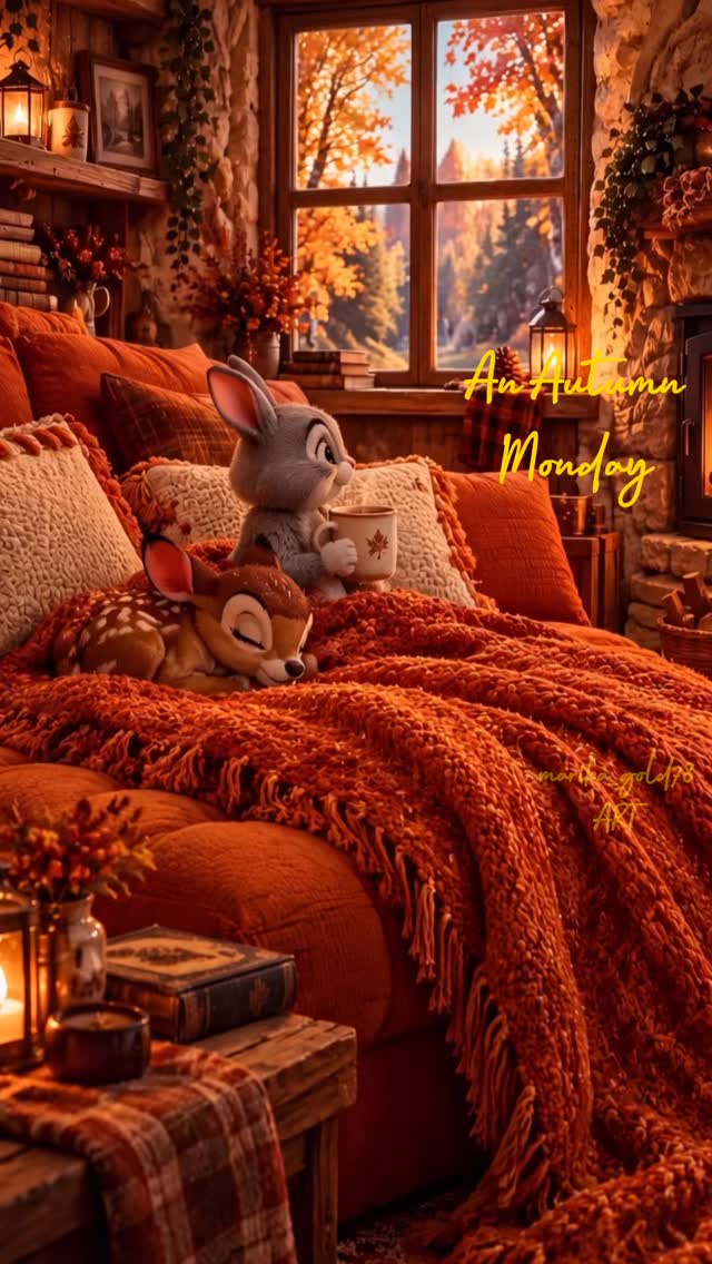 Autumn Rabbit and Sleeping Fawn Animation
