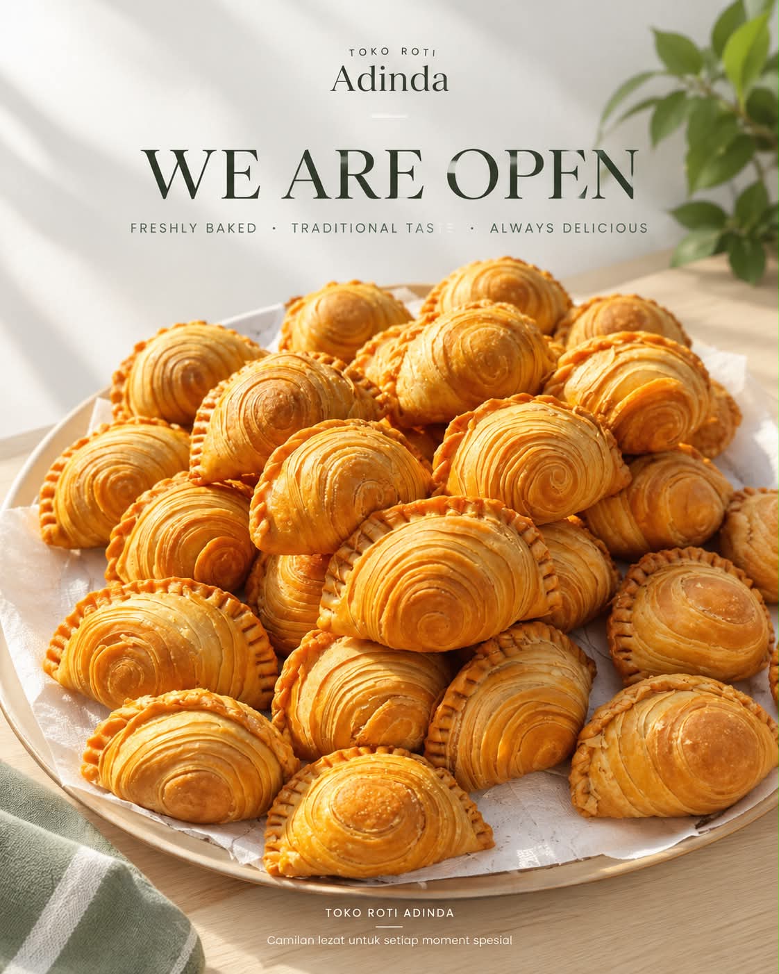 Korean-Minimalist Café “We Are Open” Food Poster output 3