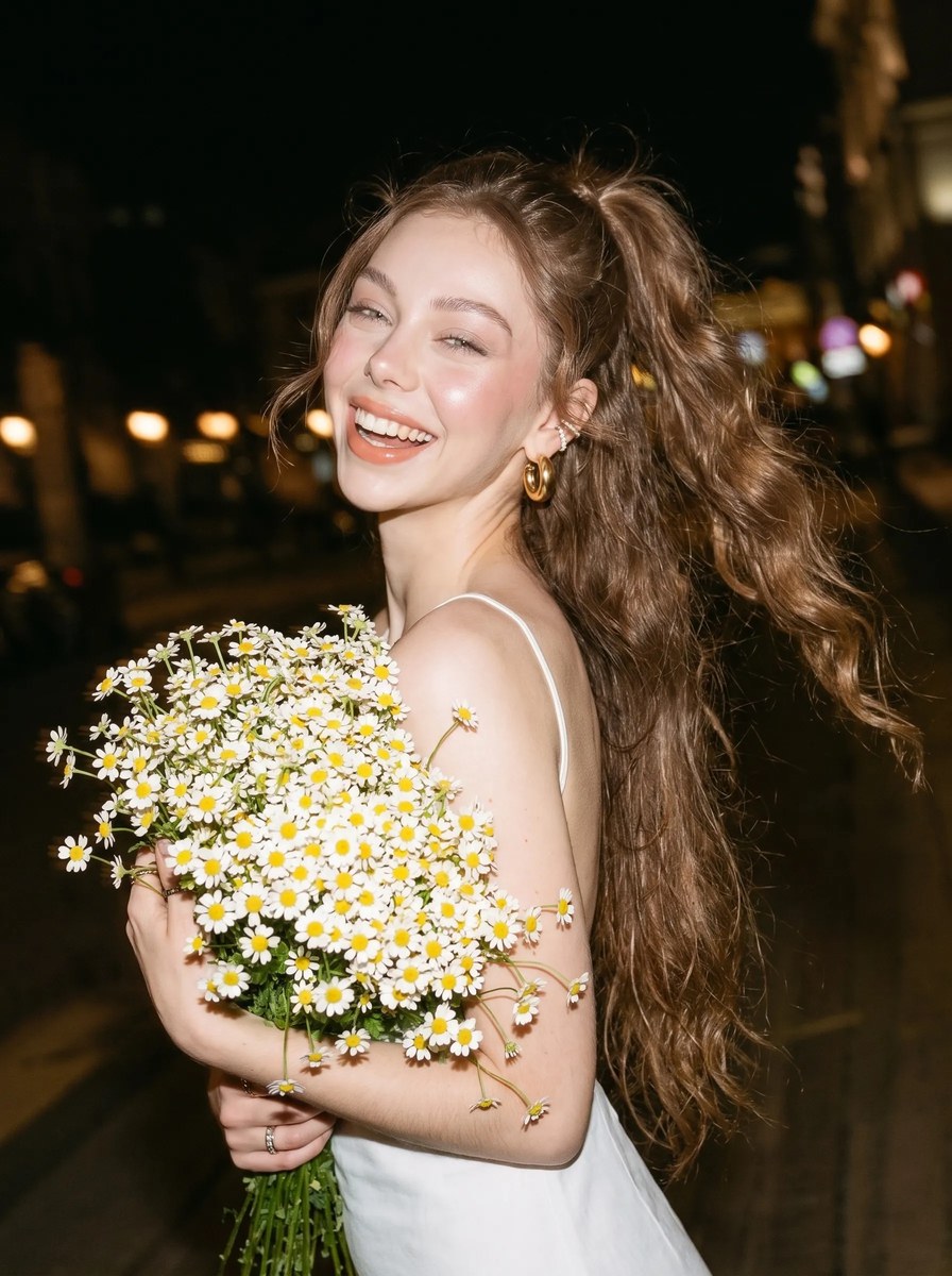 Candid Nighttime Daisy Portrait output 18