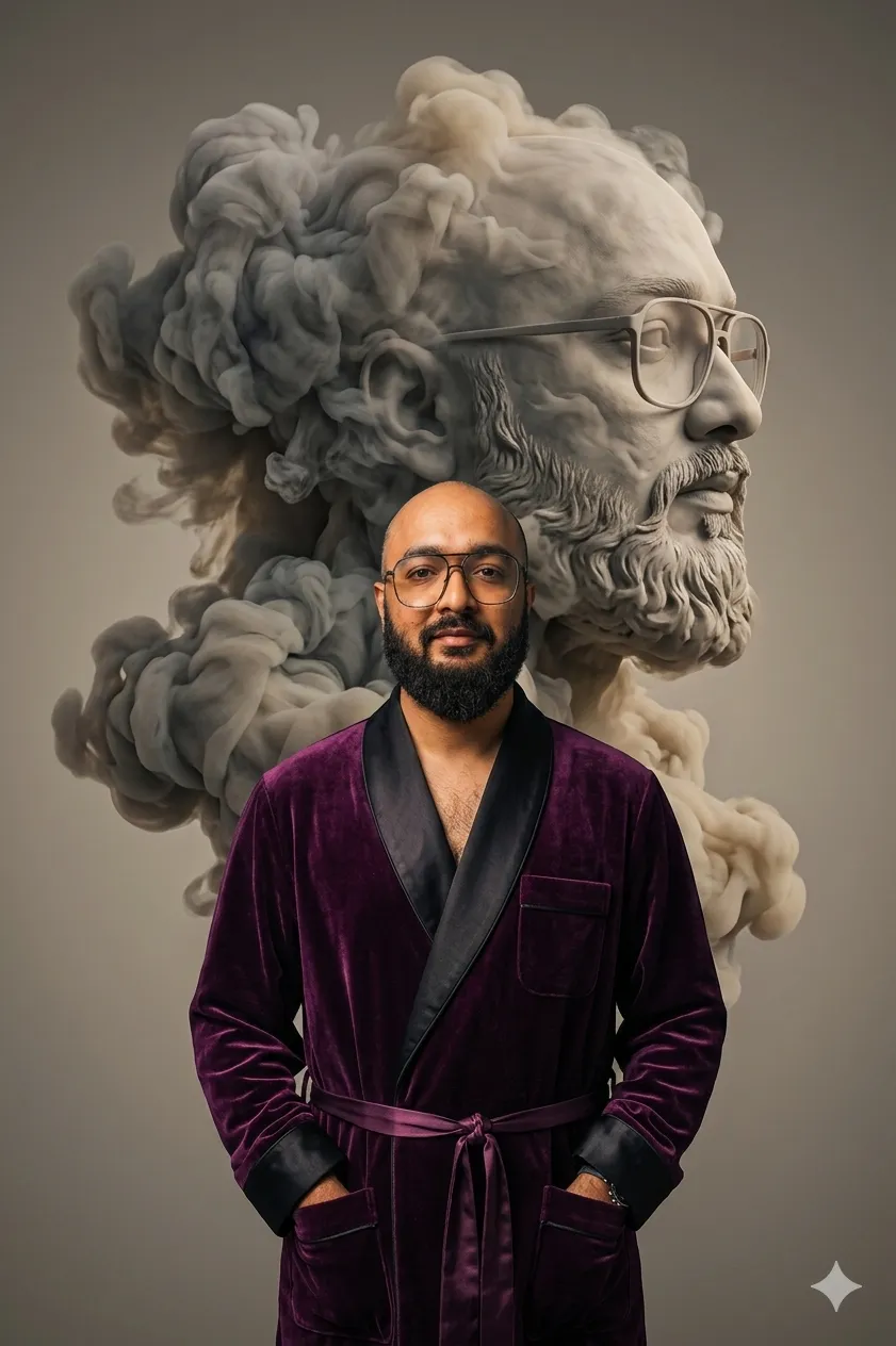 Cinematic Smoke-Sculpture Portrait output 1