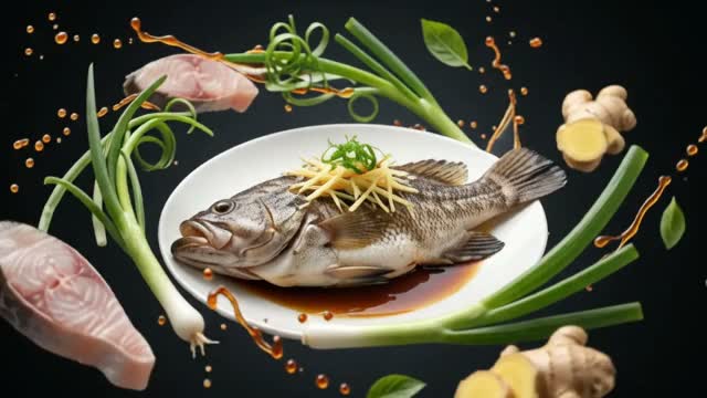 Spiraling Ingredients Food Advertisement