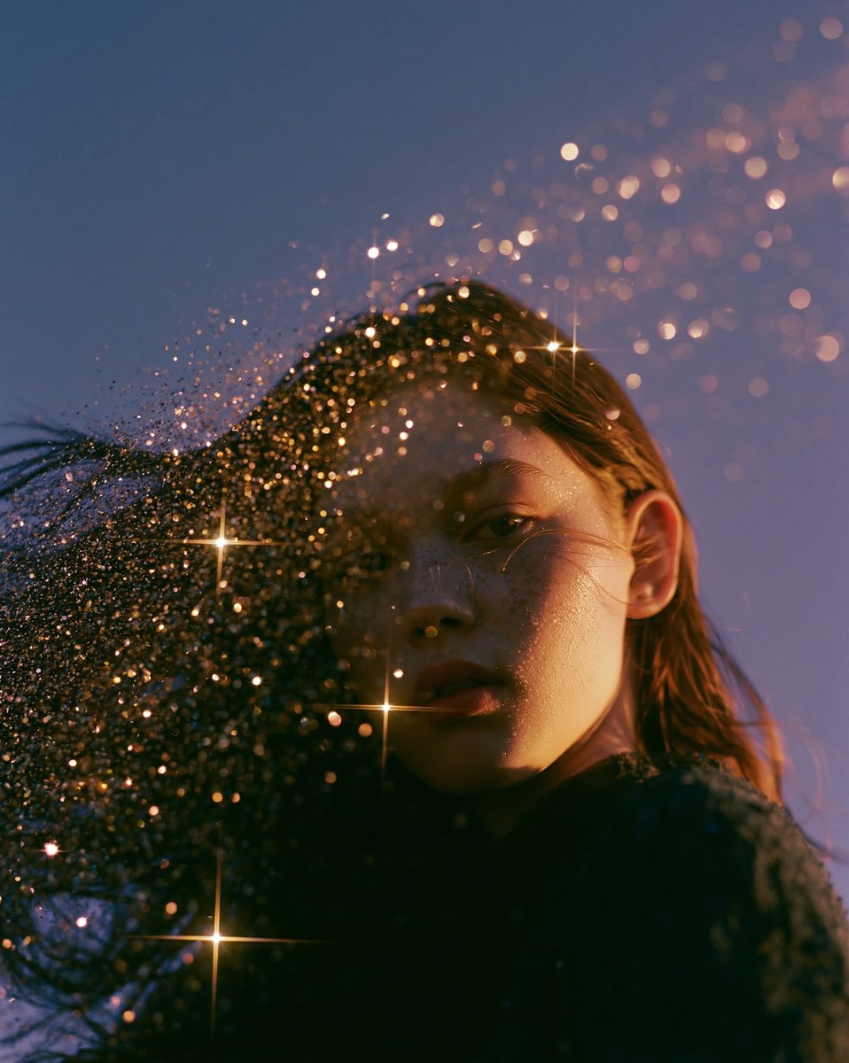Glittering Hair Fashion Portrait output 6