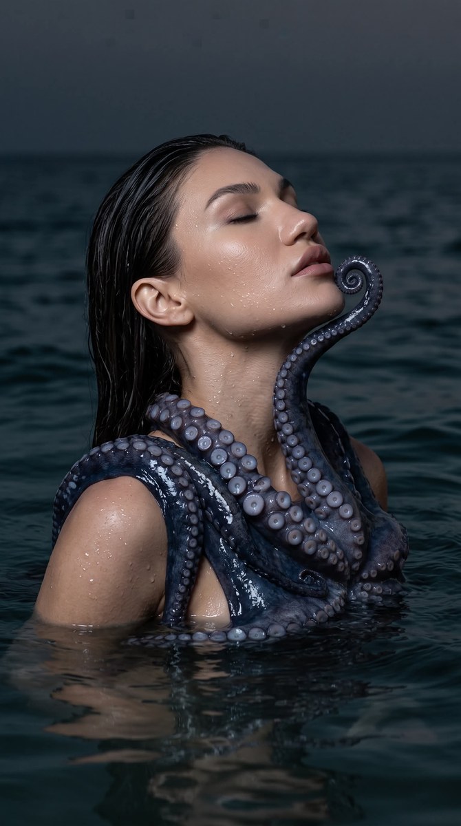 Dark Fantasy Octopus Fashion Editorial