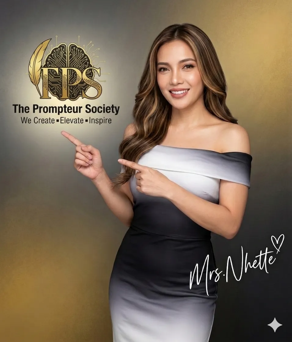 The Prompteur Society Branded Evening-Gown Portrait