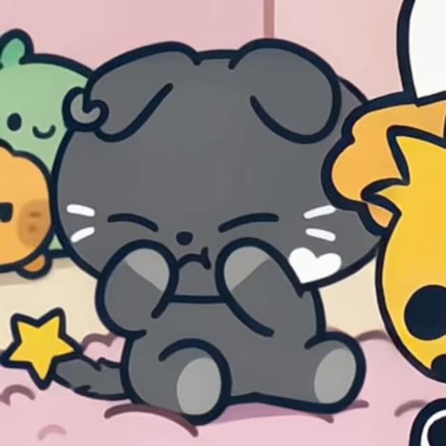 Cute Background Face-Rubbing Video