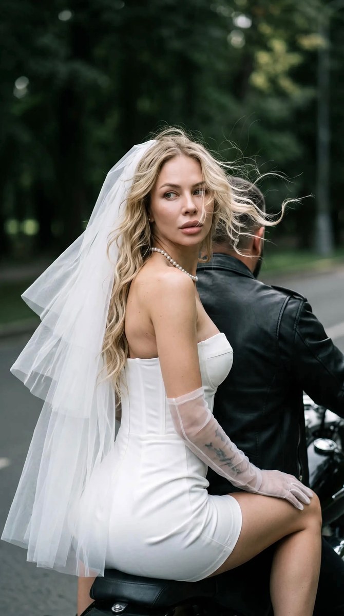 Windblown Bride on a Motorcycle output 5
