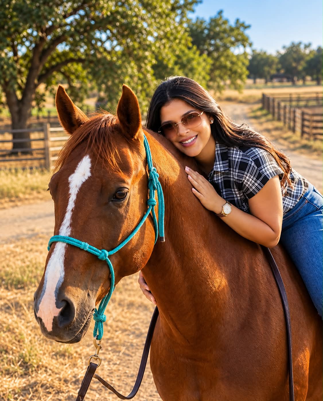 Ultra-Realistic Rural Portrait of a Woman with a Horse output 2