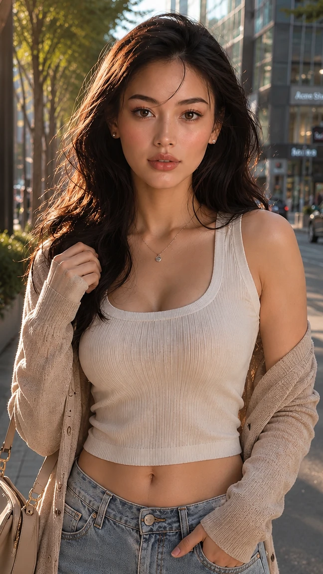 Golden-Hour Urban Walk: Fashion Image and Cinematic Video