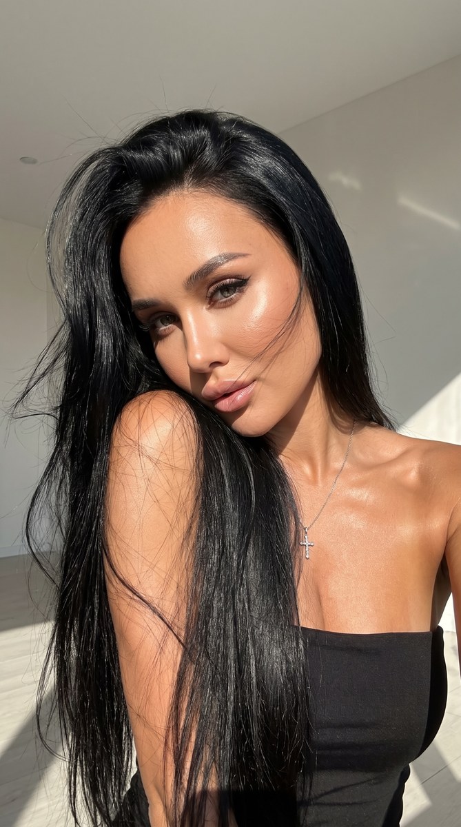 Sunlit Glam Selfie Portrait output 2