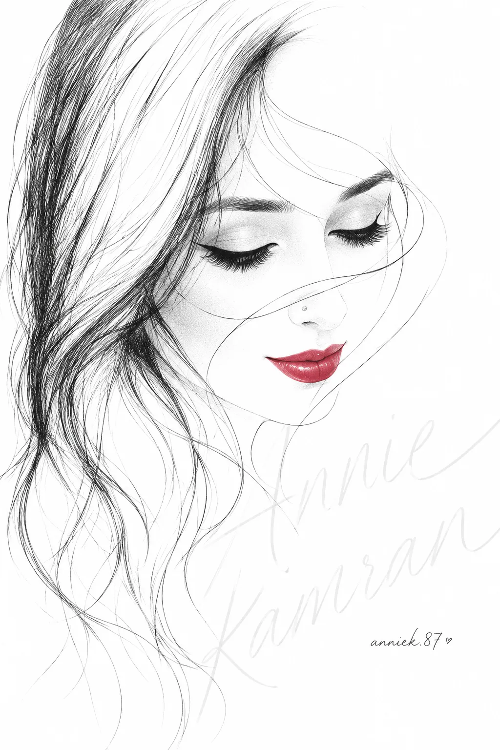 Minimalist Luxury Beauty Fashion Sketch