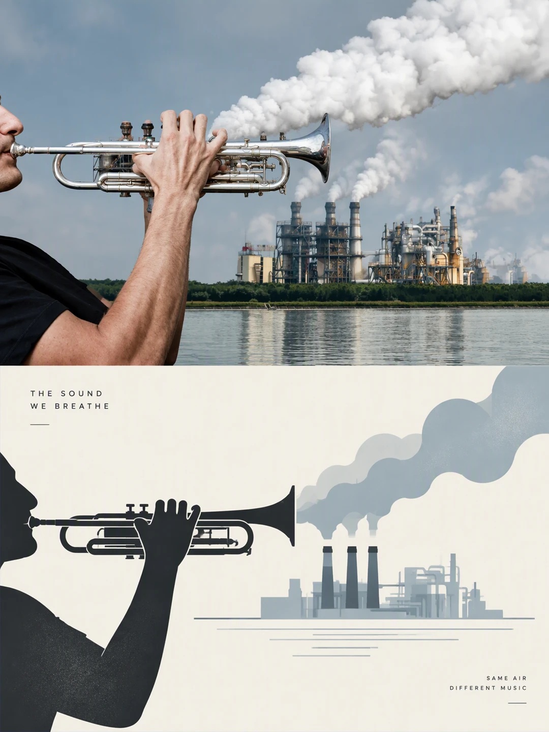 Minimalist Two-Part Editorial Poster output 4