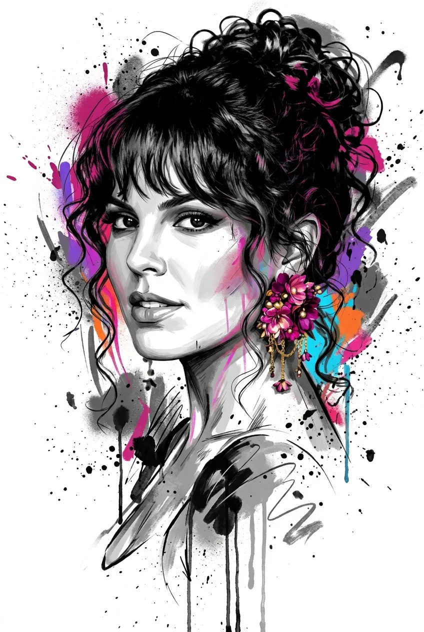 Experimental Unfinished Graffiti Portrait output 2