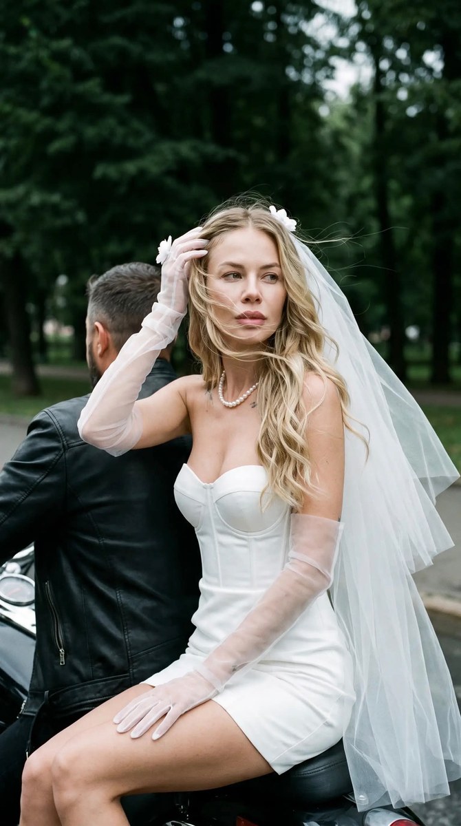 Windblown Bride on a Motorcycle output 4