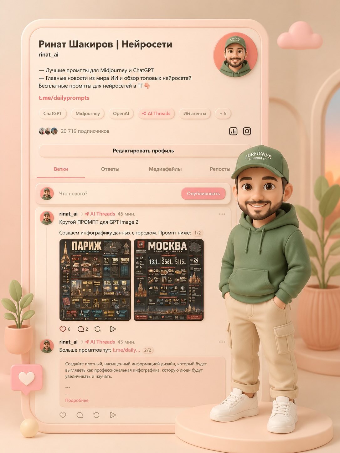 Pastel 3D Profile Diorama output 2