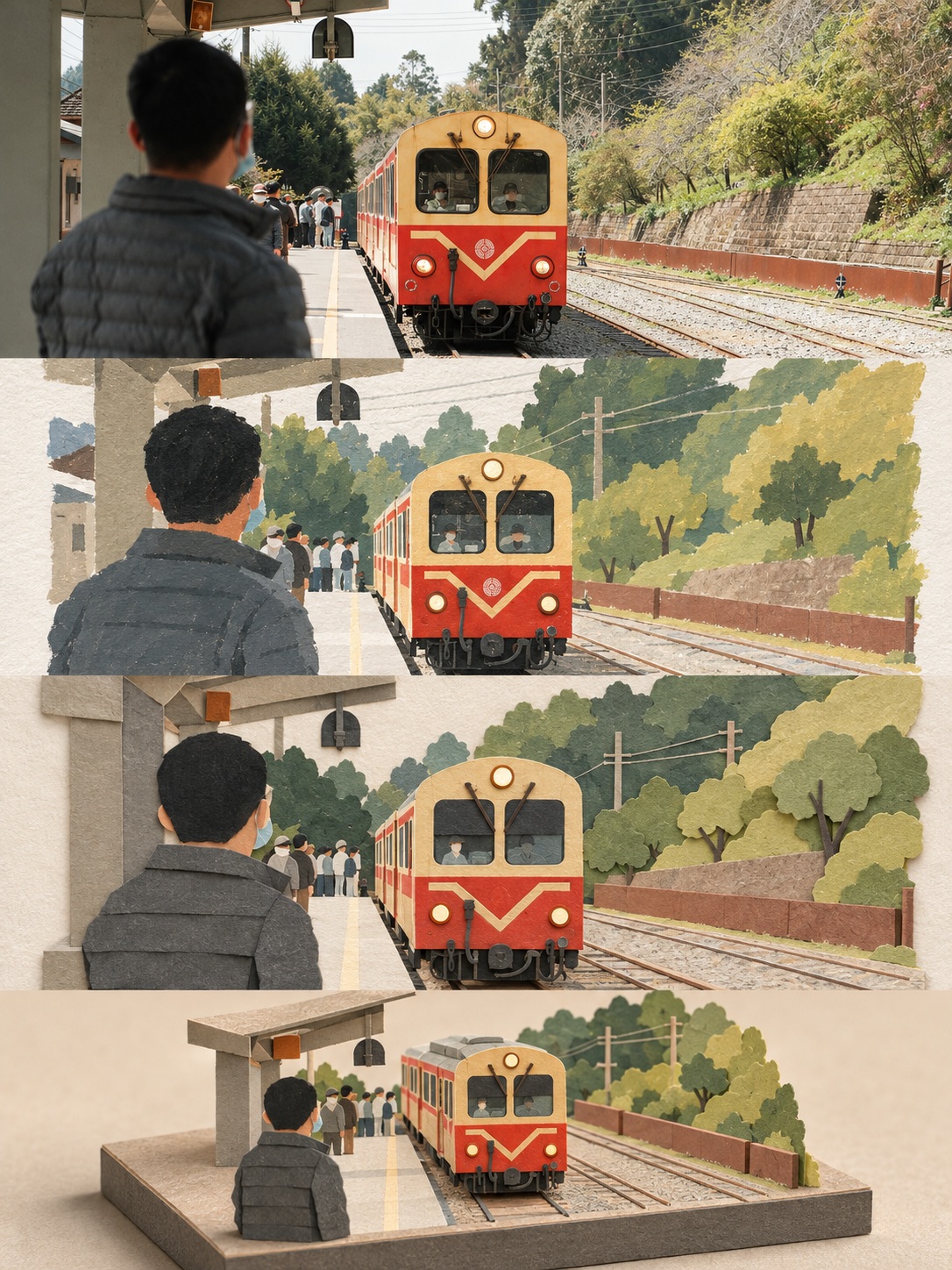 Photo to Four-Stage Paper Model output 3