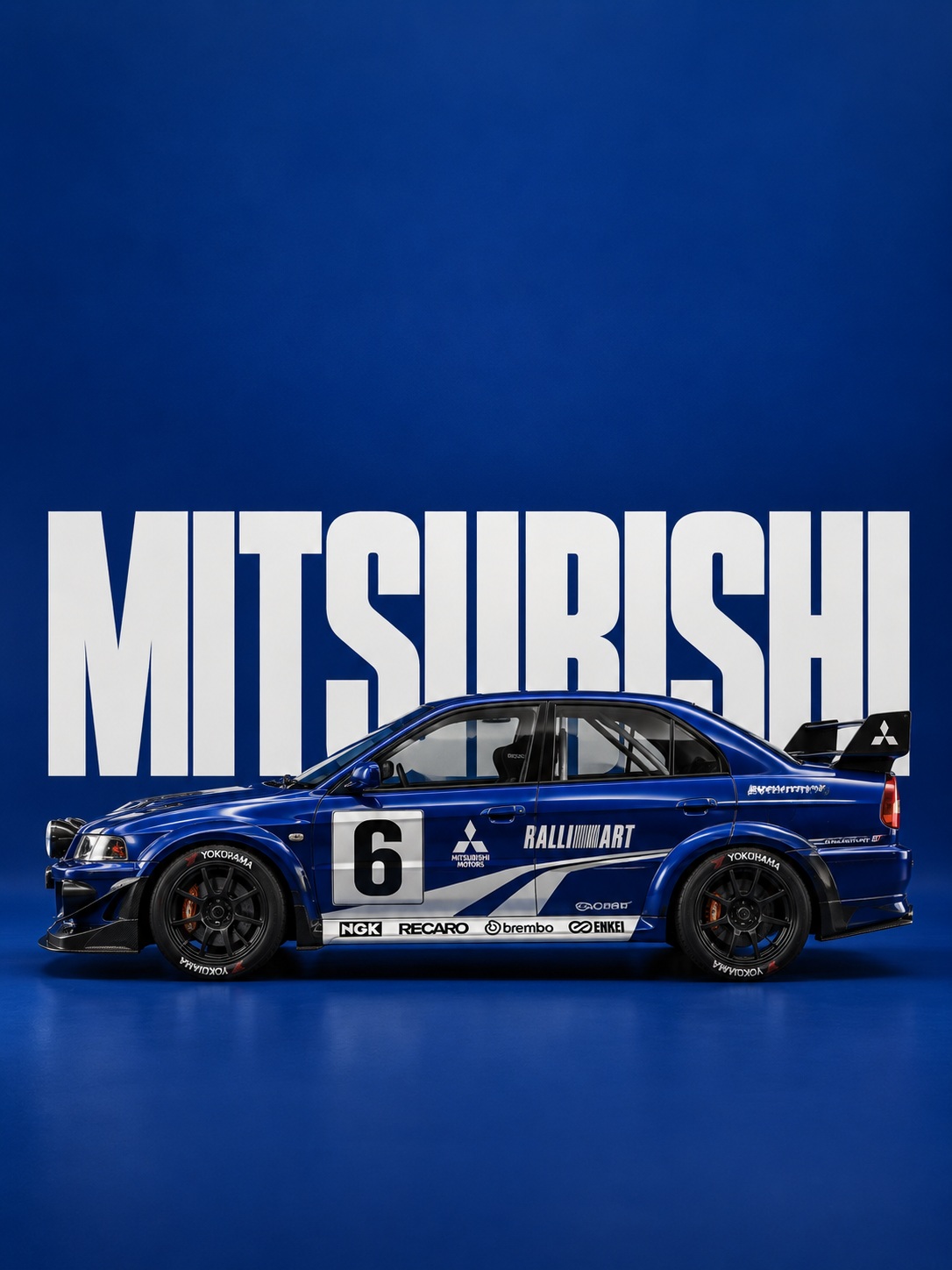 Red Ferrari F40 CGI Editorial Poster